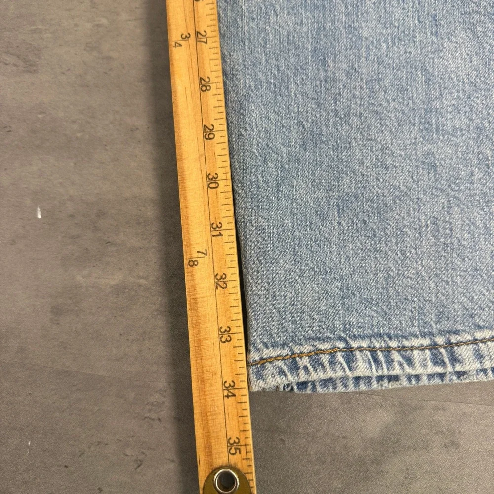 Levi's Jeans Mens 33x34 505 Regular Straight Light Wash Stretch NEW $75 Cowboy